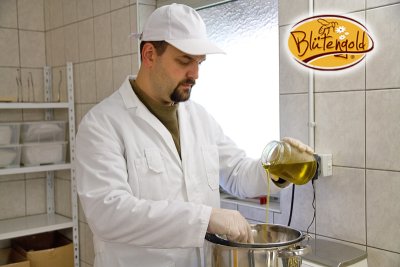 Arbeit im Schleuderraum