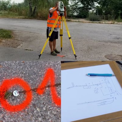 Vermessung vom Geometer Geometer Baustelle