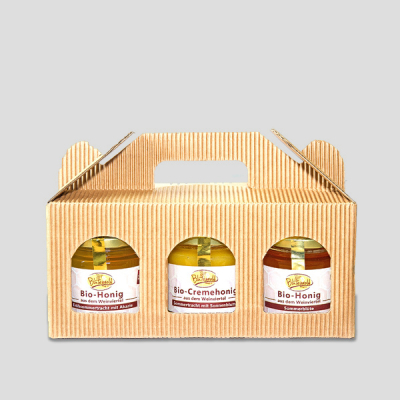 Honiggläser im Geschenkkarton
