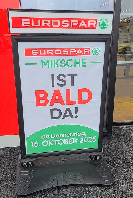 Werbetafel Eröffnung Eurospar